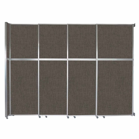 Versare Operable Wall Sliding Room Divider 12'8" x 10'3/4" Mocha Fabric 1070275-1